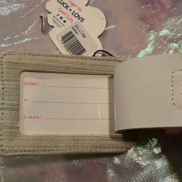 Stoney Clover Lane denim passport case and luggage tag set (both included) - Picture 7 of 8